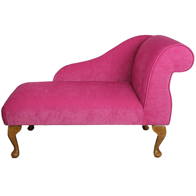 Chaise Longue Chair in a Rich Fuschia Pink Velvet Chenille Fabric  eBay