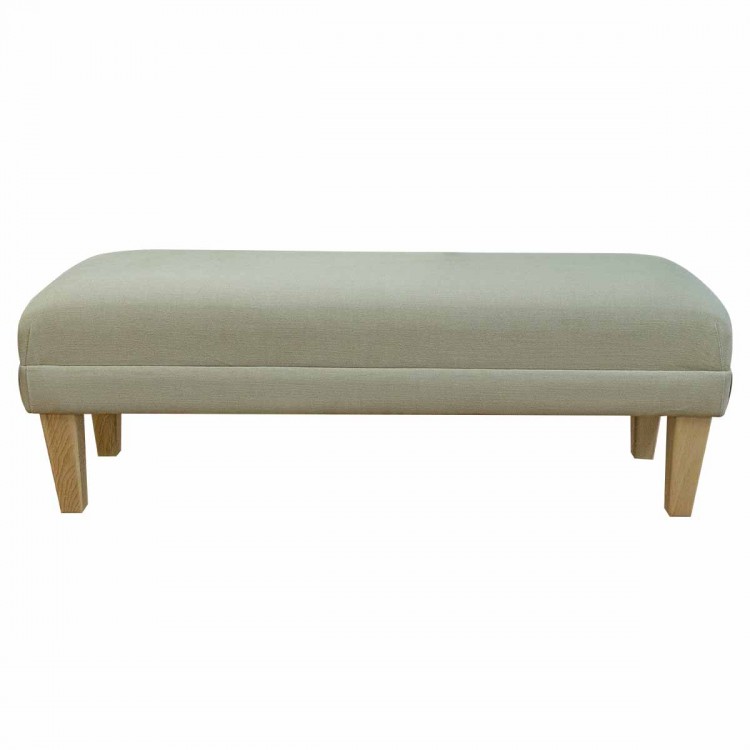 linen footstool natural fabric