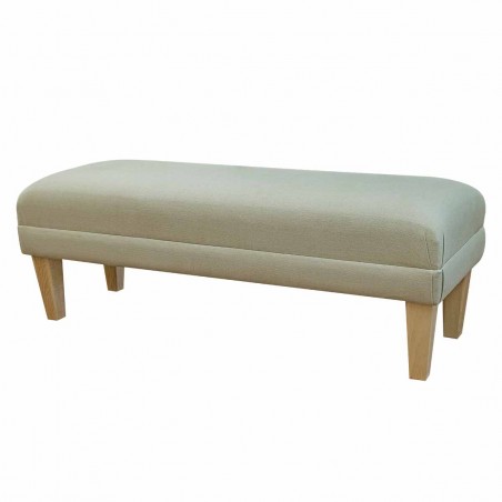 natural linen footstool