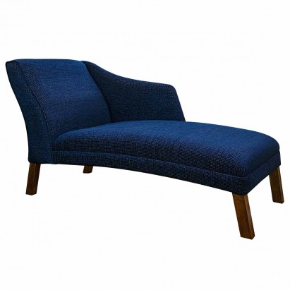 62" Curved Large Chaise Longue in a Camden Cord Navy...