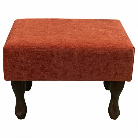 Small Footstool in a Pimlico Crush Copper Fabric