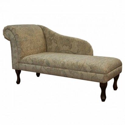 52" Medium Chaise Longue in a Brunswick Floral Gold...