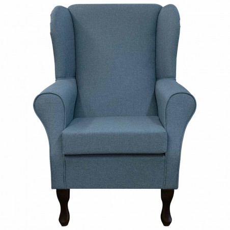 Standard Wingback Fireside Westoe Chair in a Sawana Pale Blue Fabric