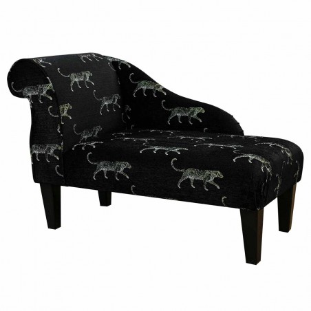 LUXE 41" Mini Chaise Longue in a Serengeti Leopard Fabric