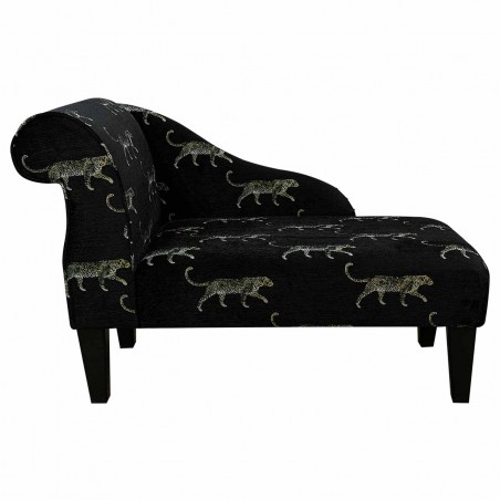 LUXE 41" Mini Chaise Longue in a Serengeti Leopard Fabric