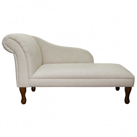 52" Medium Chaise Longue in a Politano Cream Weave Fabric