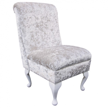 Bedroom Chair in a Lustro Vapour Chenille Fabric - Lus1301