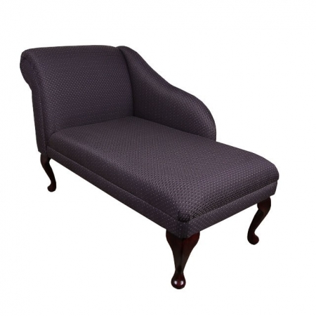45" Medium Chaise Longue in a Faremont Small Shell Heather Purple Fabric
