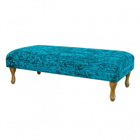 large teal footstool