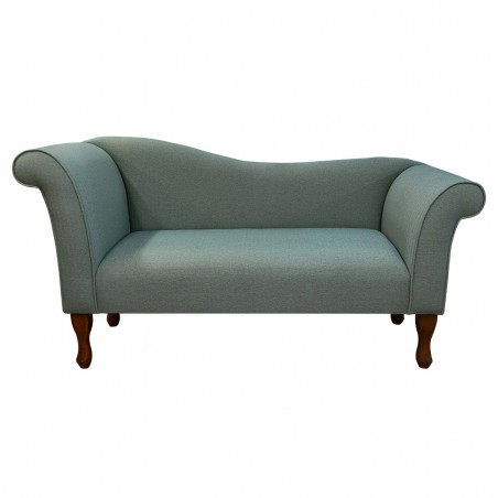 Designer Chaise Sofa in a Dundee Herringbone Sage Fabric