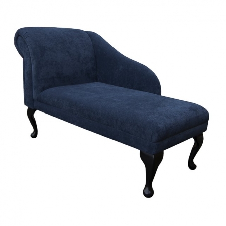 45" Chaise Longue in a Velluto Royal Blue Fabric - VEL222