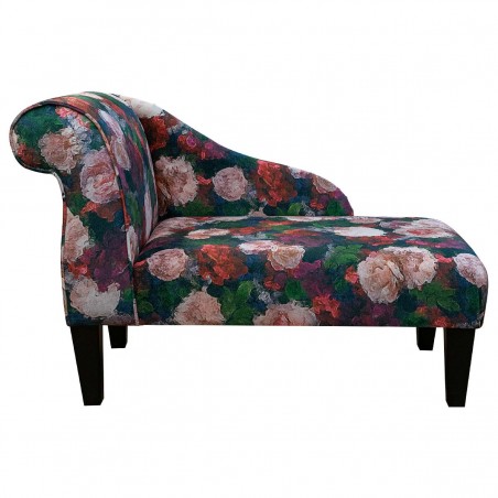 LUXE 41" Mini Chaise Longue in a Prints Floral Traditional Fabric