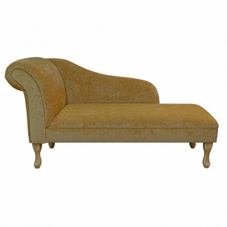 56" Medium Chaise Longue in a Pimlico Crush Corn Fabric