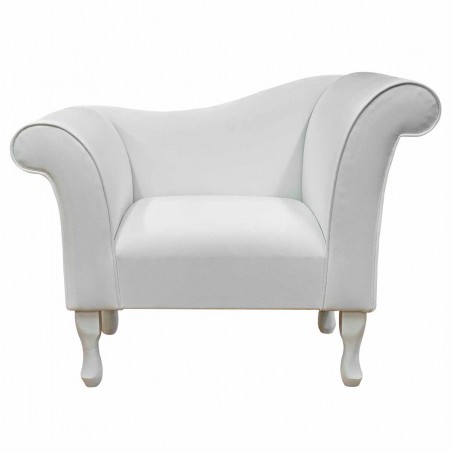 Designer Chaise Chair in a Lisbon Chalk Contract Vinyl