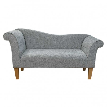 Designer Chaise Sofa in a Venice Dove Soft Weave Fabric