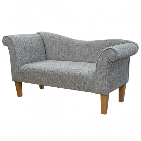 Designer Chaise Sofa in a Venice Dove Soft Weave Fabric