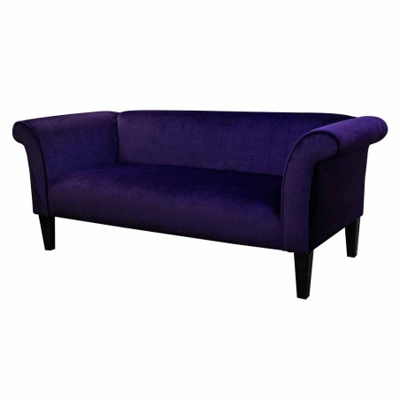 Compact 3 Seater Sofa in a Malta Amethyst Deluxe Velvet Fabric