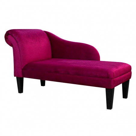 52" Medium Chaise Longue in a Monaco Boysenberry Supersoft Velvet Fabric