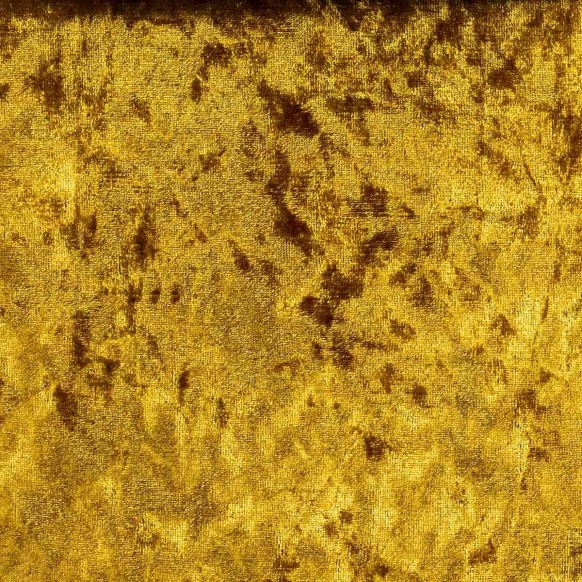 Small Footstool in a Shimmer Gold Crushed Velvet Fabric