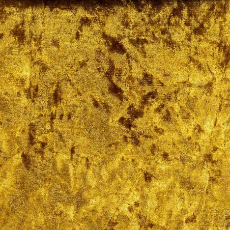 Shimmer Gold Crushed Velvet Fabric
