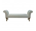 64" Large Window Seat Settle in a Camden Diamond Pearl Fabric