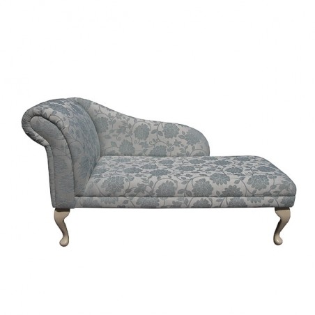 52" Medium Chaise Longue in a Woburn Floral Blue Fabric