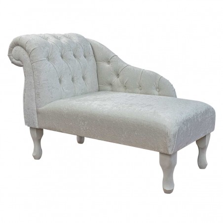 buttoned white chaise longue