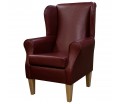 Standard Wingback Fireside Westoe Chair in a Denver Contract Vinyl Smooth Wine