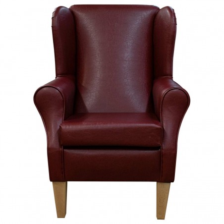 Standard Wingback Fireside Westoe Chair in a Denver Contract Vinyl Smooth Wine