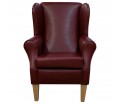 Standard Wingback Fireside Westoe Chair in a Denver Contract Vinyl Smooth Wine