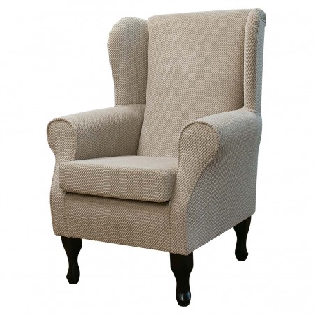 Standard Wingback Fireside Westoe Chair in a Mink Dimple Fabric