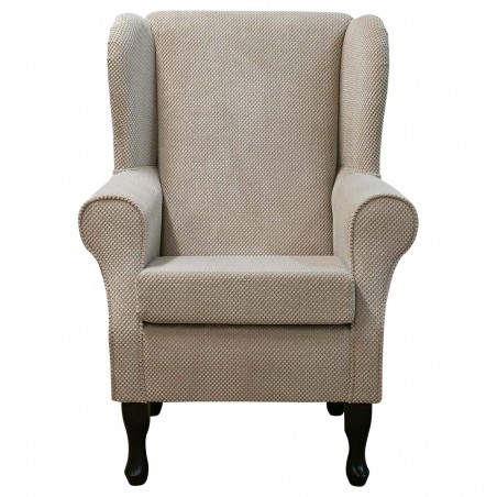 Standard Wingback Fireside Westoe Chair in a Mink Dimple Fabric