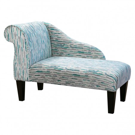 Teal Stripe Mini Chaise Longue