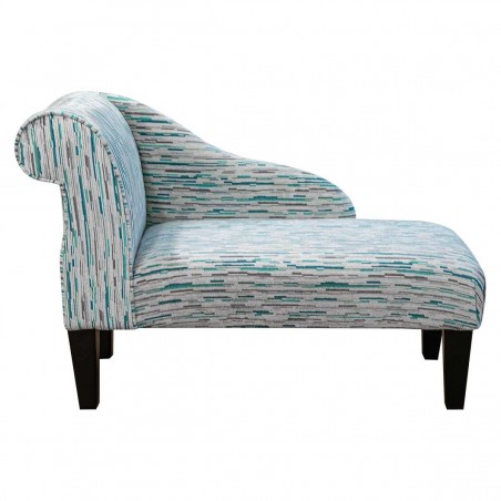 Teal Stripe Mini Chaise Lounge