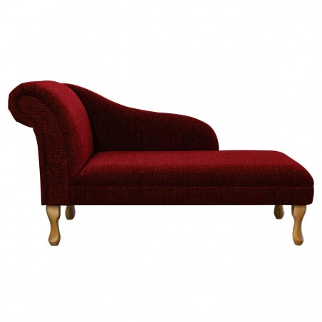 52" Medium Chaise Longue in a Kilburn Plain Wine Fabric