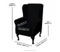 Standard Wingback Fireside Westoe Chair in a Denver Contract Vinyl Smooth Black