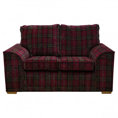 LUXE Dallas Two Seater Sofa in a Lana Red Tartan Fabric