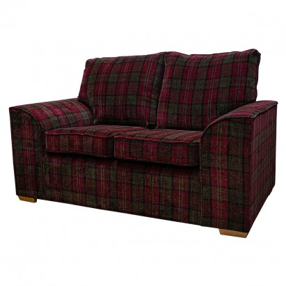 LUXE Dallas Two Seater Sofa in a Lana Red Tartan Fabric