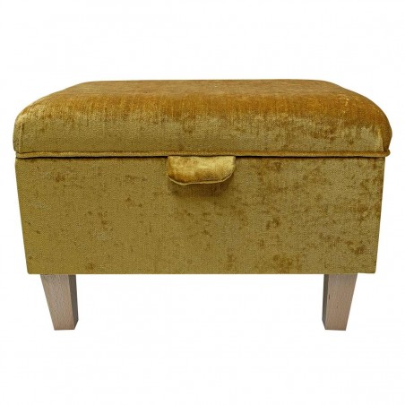 mustard yellow footstool