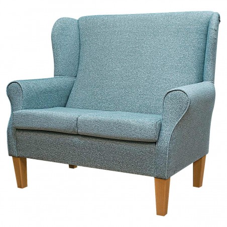 LUXE 2 Seater Westoe Sofa in an AquaClean Wicklow Mint Fabric