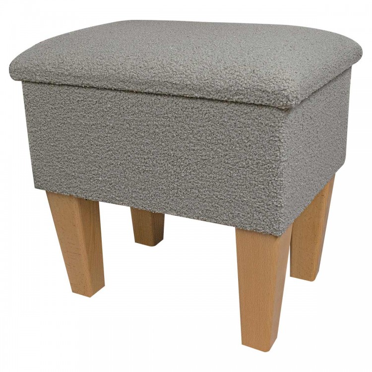 borg stool pouffe in grey