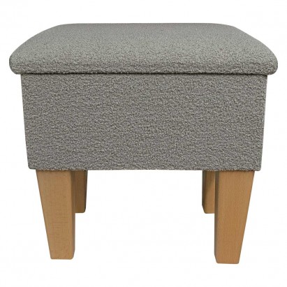 Small Dressing Table Stool in a Teddy Mink Fleece Borg Fabric