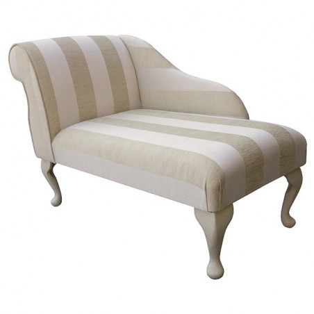 41" Mini Chaise Longue in a Bark Pom Pom Velvet Fabric - SR16124