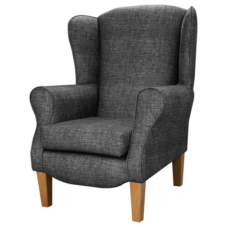 grey charcoal armchair