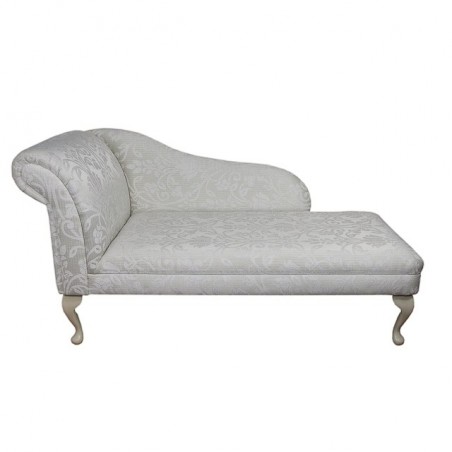 52" Medium Chaise Longue in a Woburn Medallion Oyster Fabric