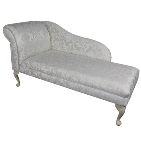 52" Classic Style Chaise Longue in a Medallion Oyster Fabric - 17054
