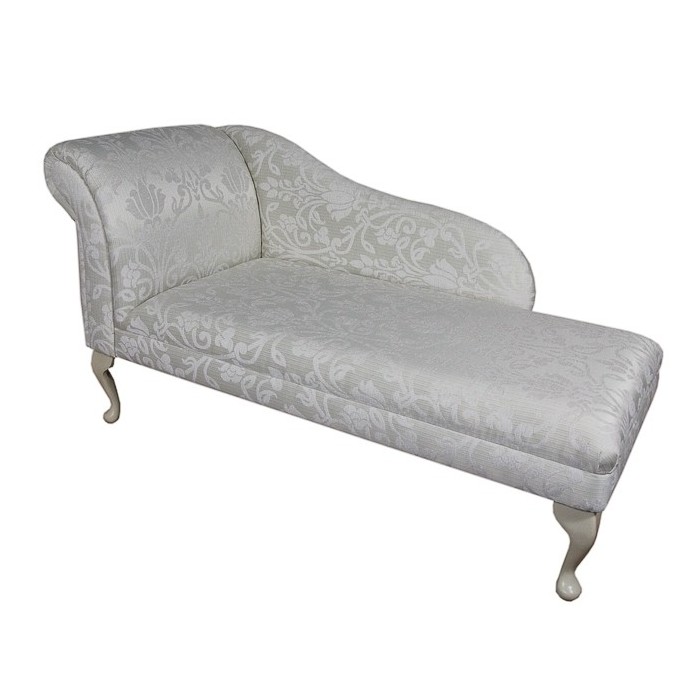 52" Classic Style Chaise Longue in a Medallion Oyster Fabric - 17054
