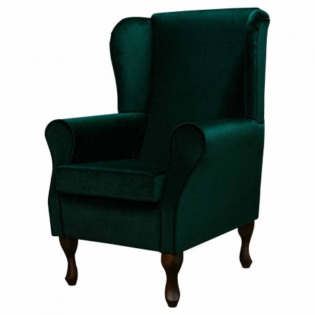 Standard Wingback Fireside Westoe Chair in a Malta Jasper Deluxe Velvet Fabric