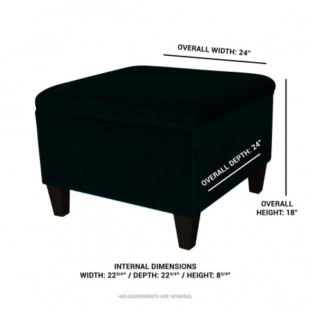 teal storage ottoman dimensions