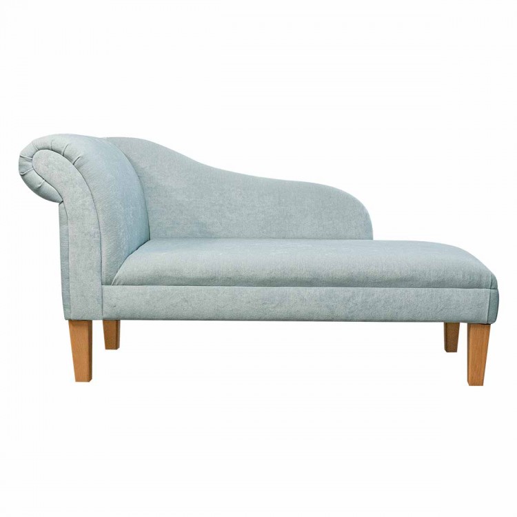 Medium Chaise Longue in Duck Egg Fabric